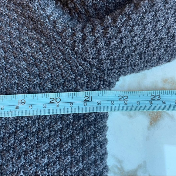 Neiman Marcus | Men's V neck Merino Wool Cabel Shawl Cardigan Sweater XL Black - Picture 7 of 8